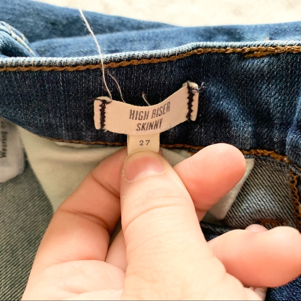 MADEWELL High Riser Skinny Jeans Atlantic Wash 27 - Picture 6 of 7